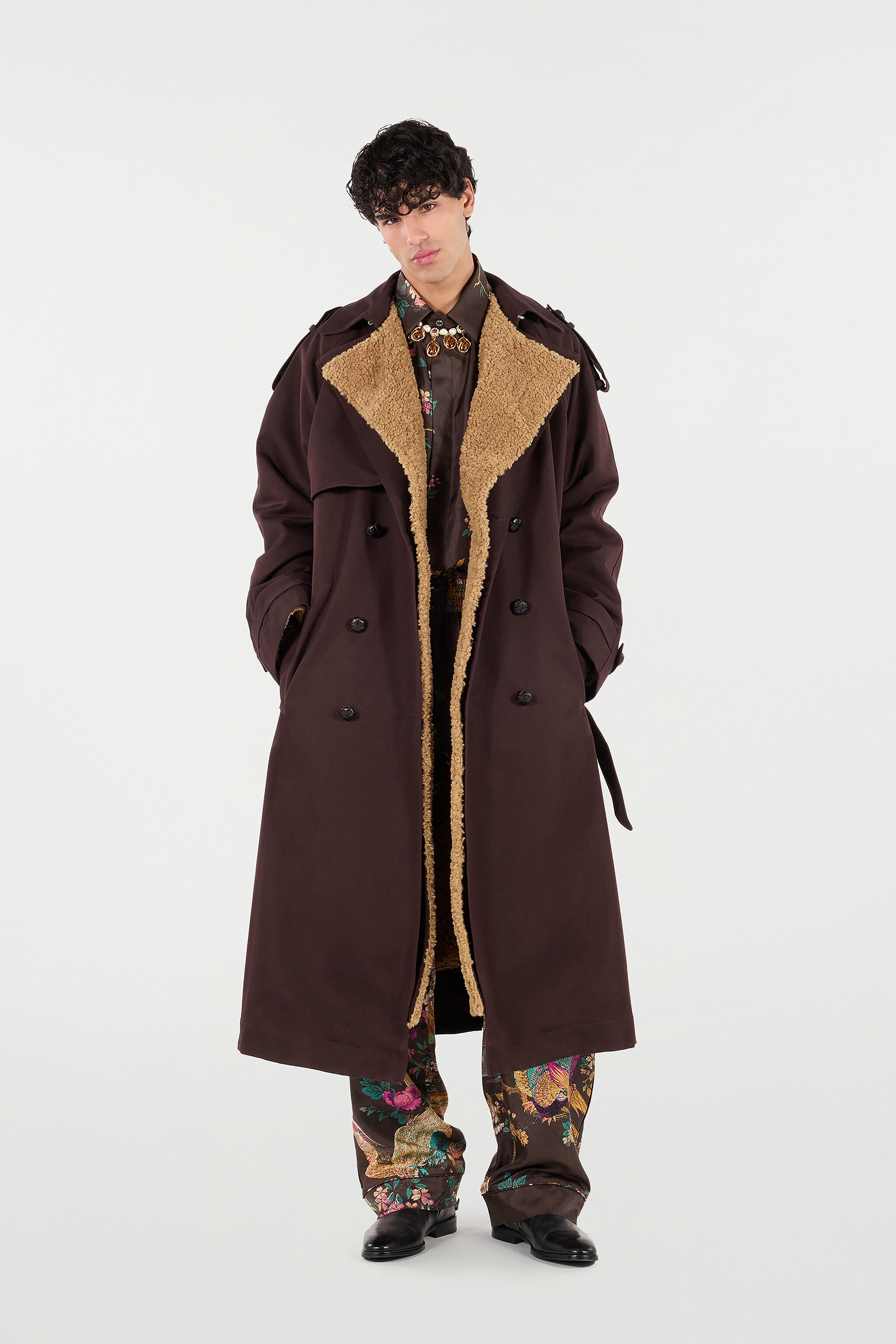 Long Cotton Trench Coat - 2
