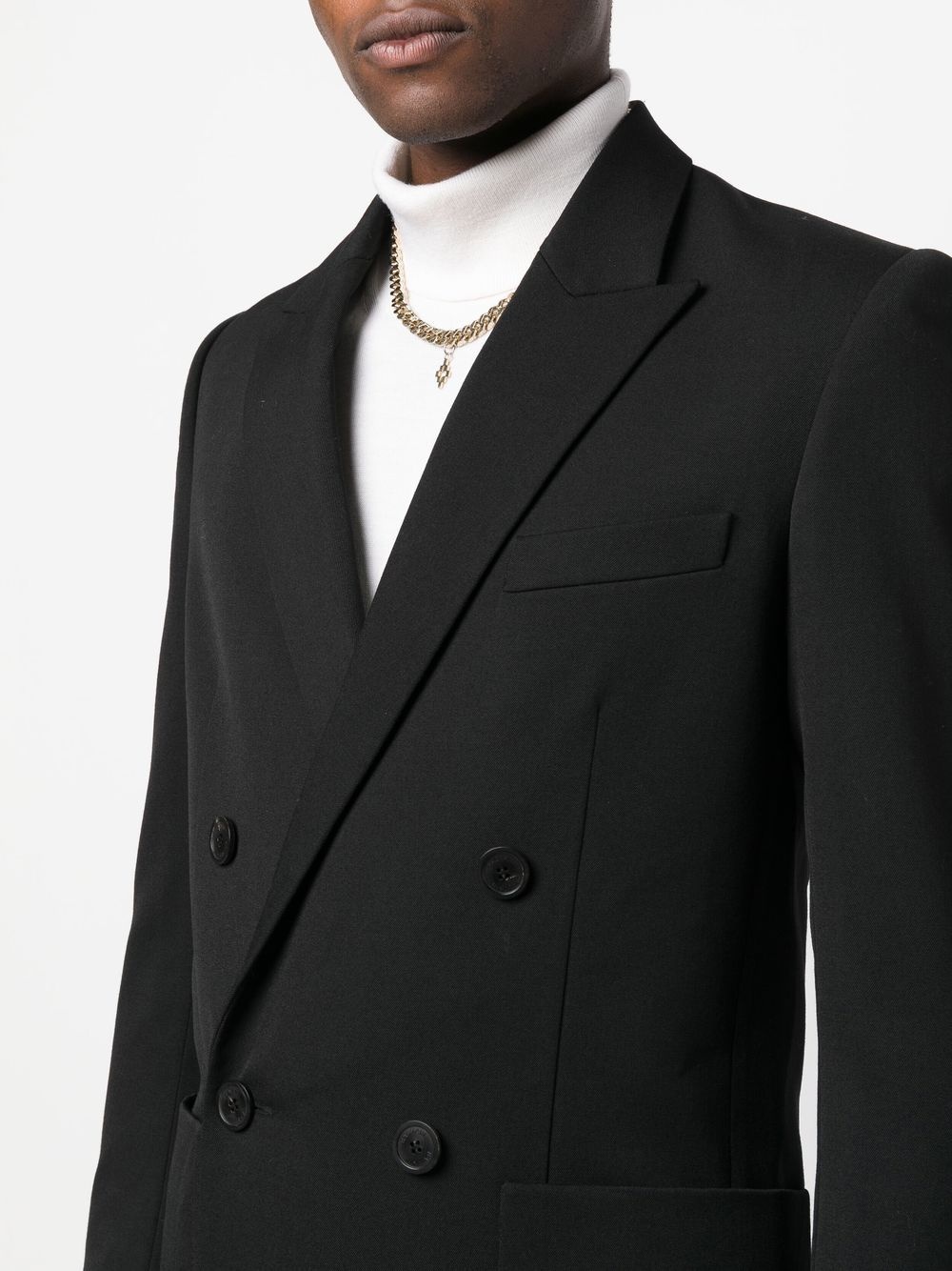 double-breasted wool blazer - 5