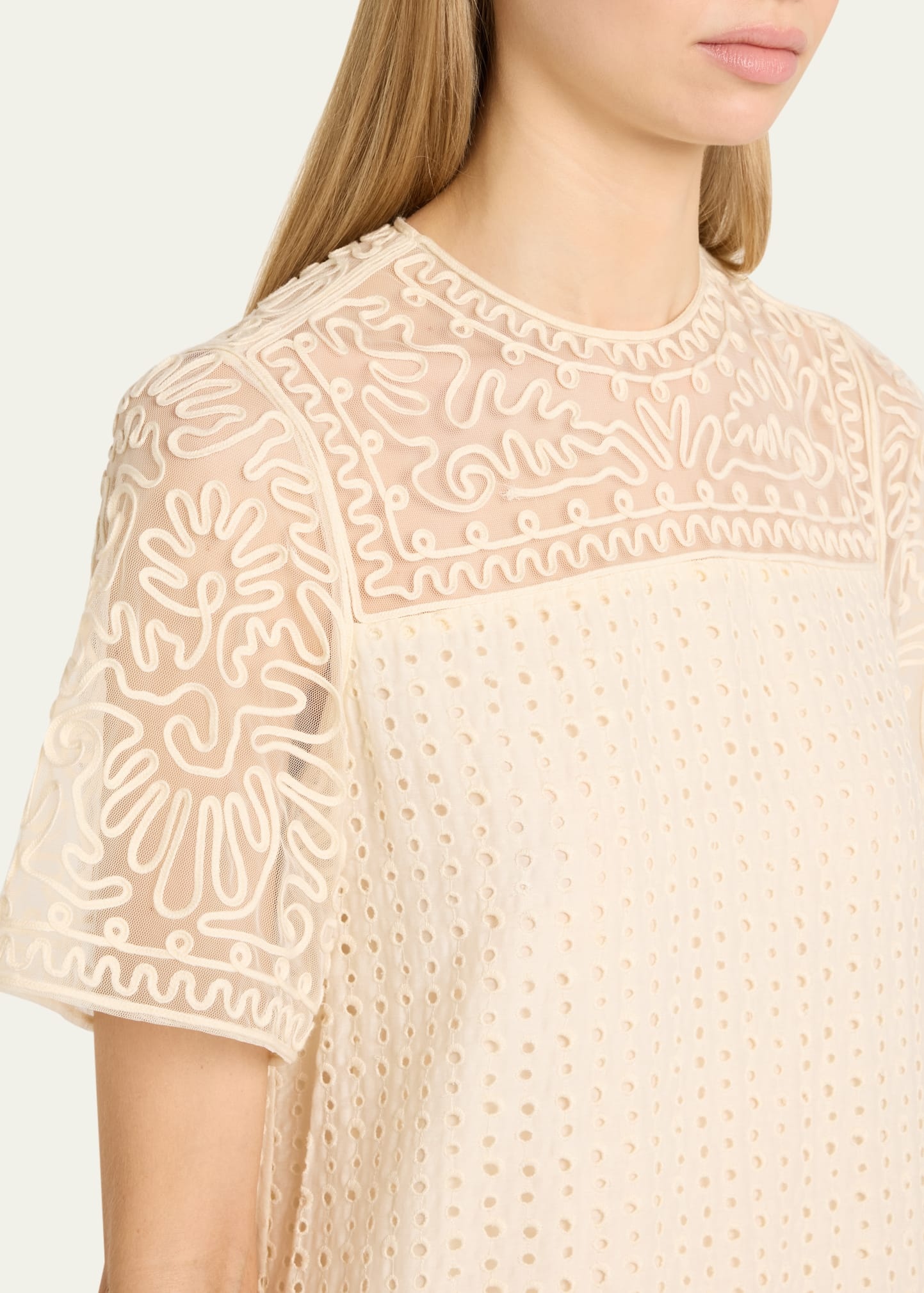 Gabi Embroidered Mini Dress - 5