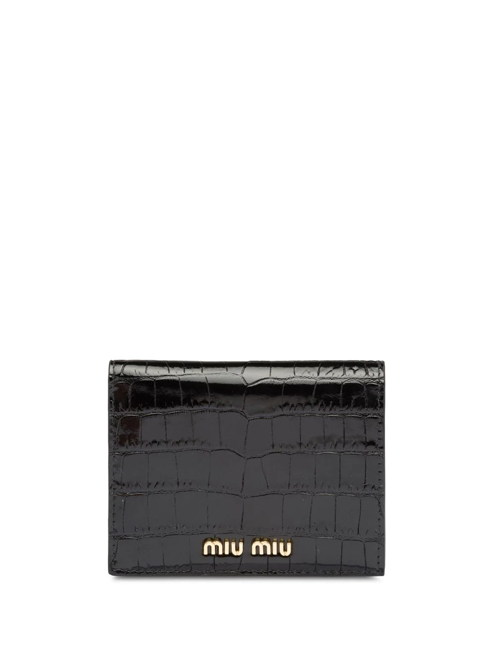 crocodile-embossed bi-fold wallet - 1