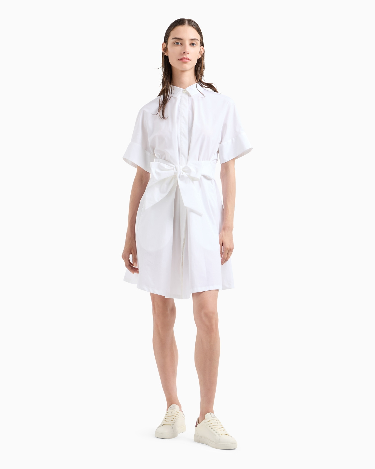 Valentine’s Day Capsule collection poplin shirt dress with sash - 2