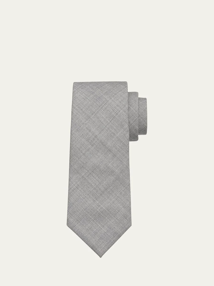 Men's Lightweight Wool Solid Tie - 1