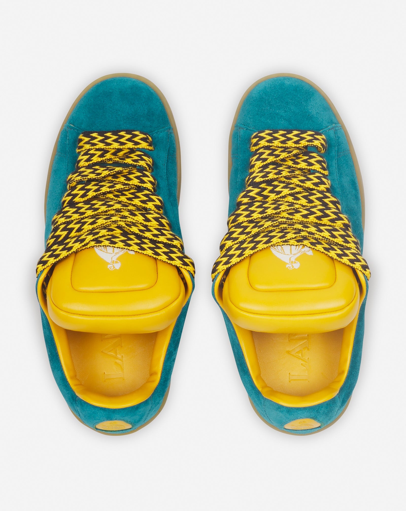 LANVIN X FUTURE HYPER CURB SNEAKERS IN LEATHER AND SUEDE FOR MEN - 4
