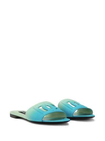 Dolce & Gabbana logo-appliquÃ© ombrÃ© slippers outlook