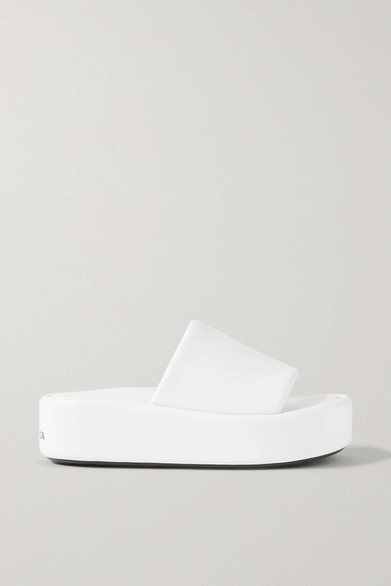 Rise leather platform slides 1