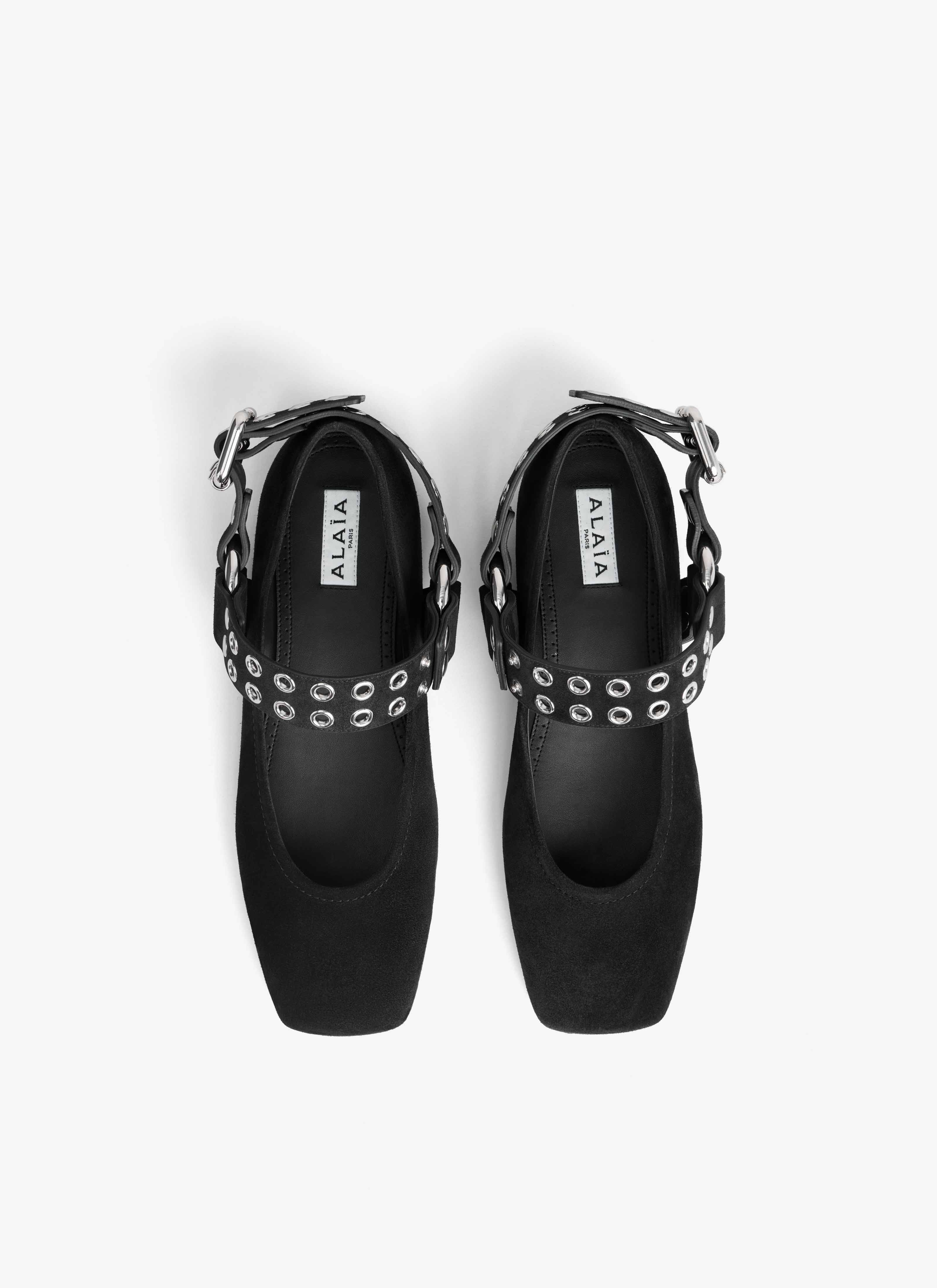 BIKER BALLET FLATS IN SUEDE - 3
