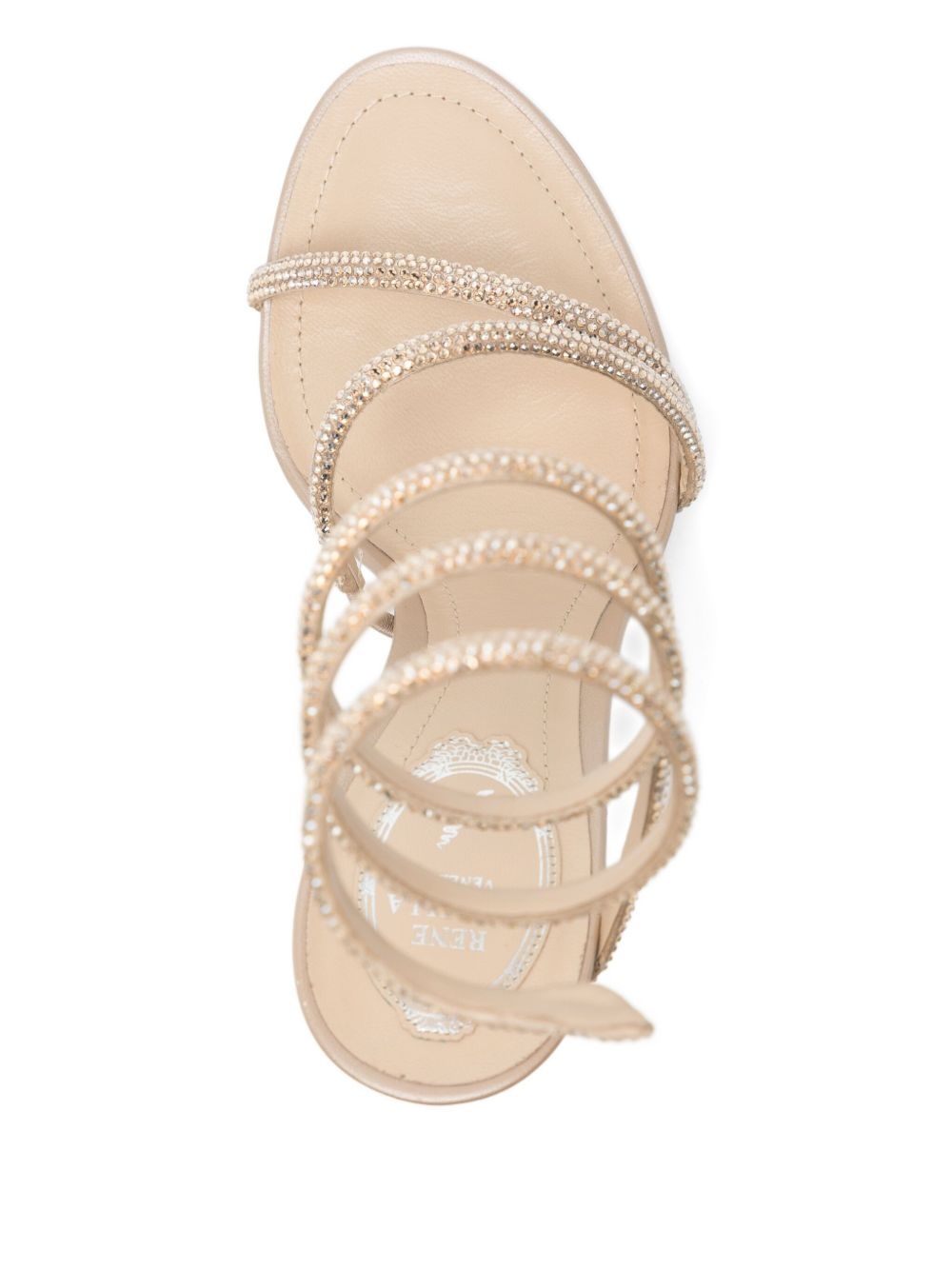 110mm crystal-embellished spiral-wrap sandals - 4
