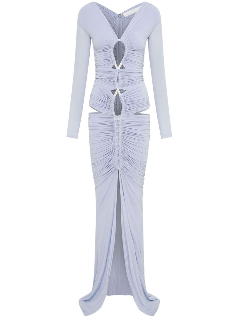 Ouroboros ruched cut-out gown 1