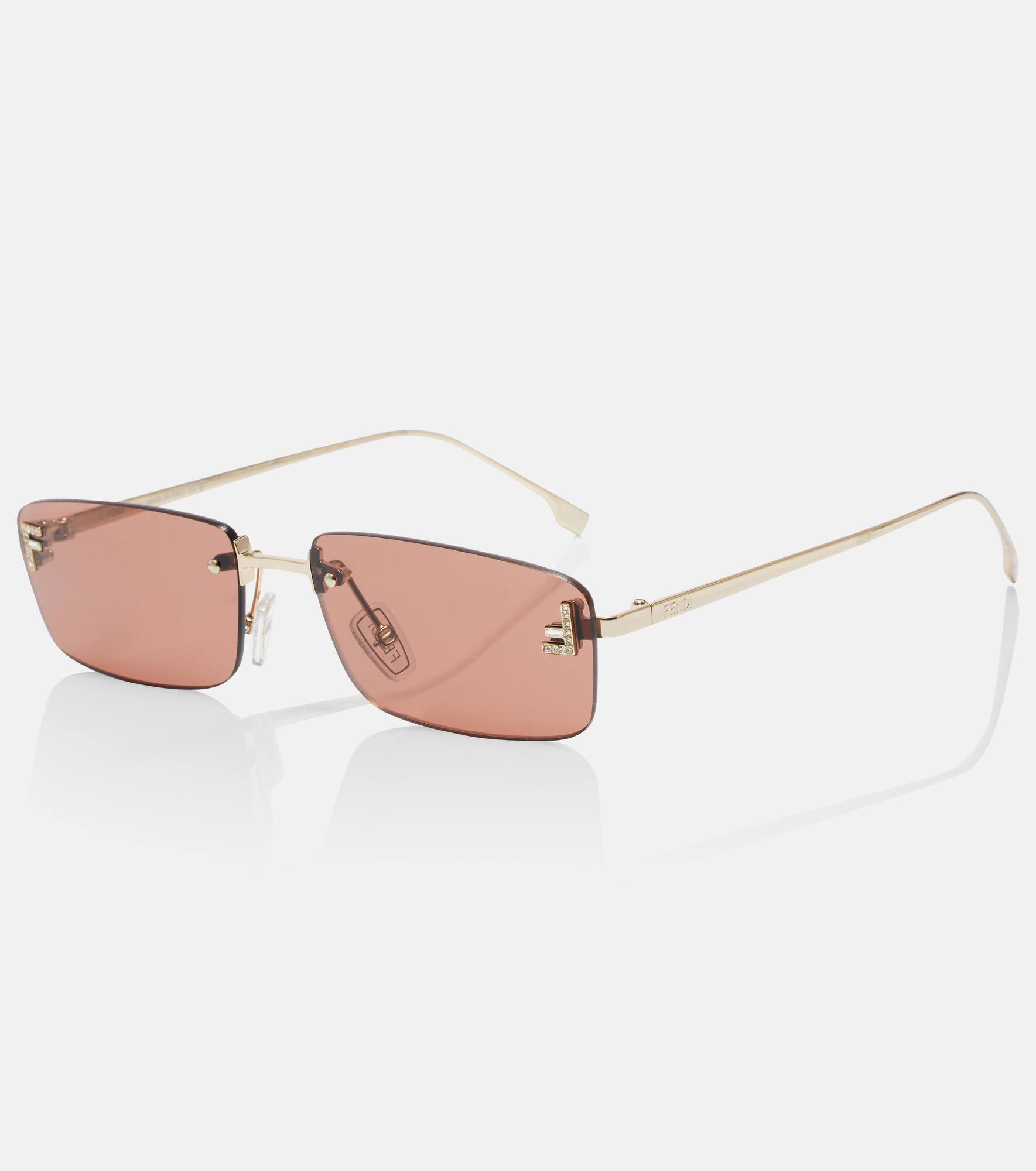 Fendi First Crystal rectangular sunglasses - 3