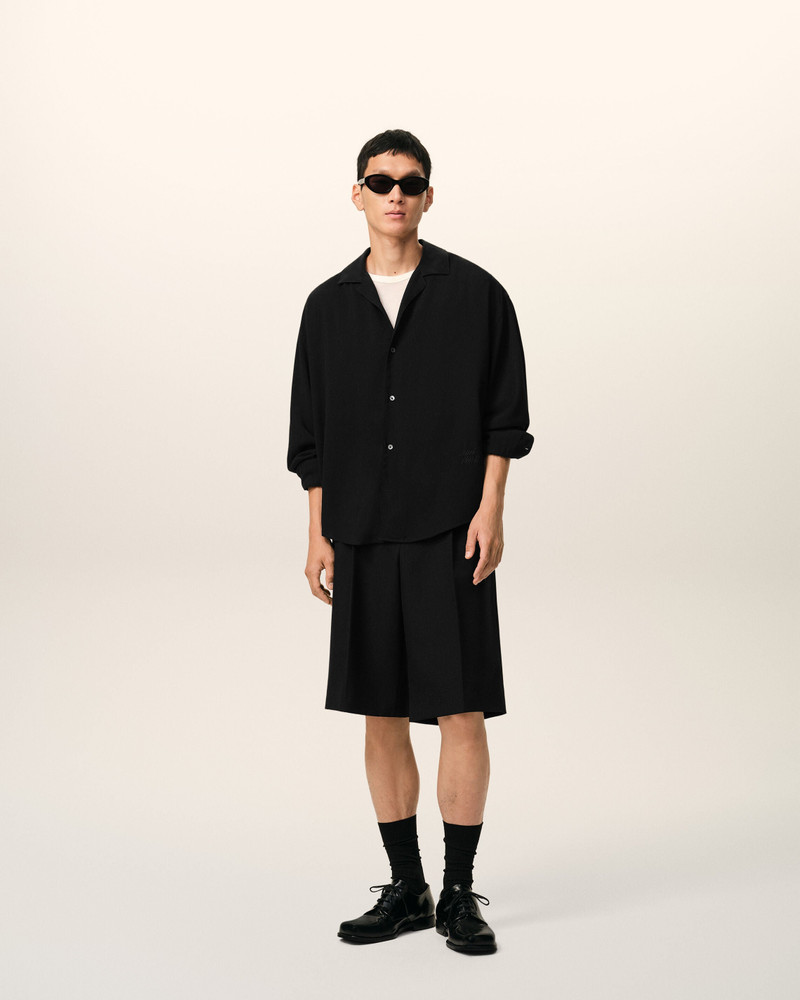 AMI Paris BLACK BOXY EMBROIDERED AMI PARIS SHIRT outlook