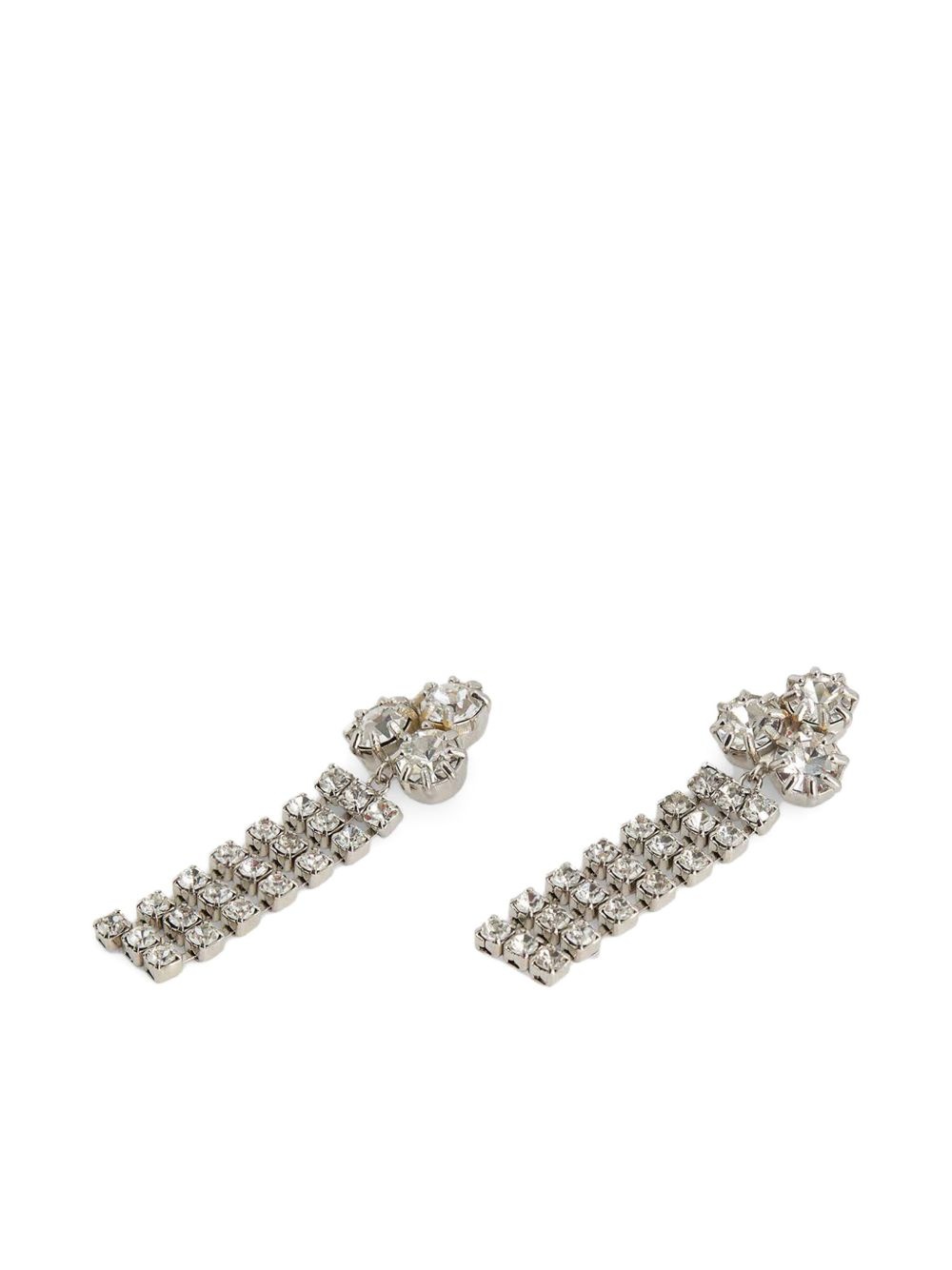 crystal-embellished drop earrings - 3