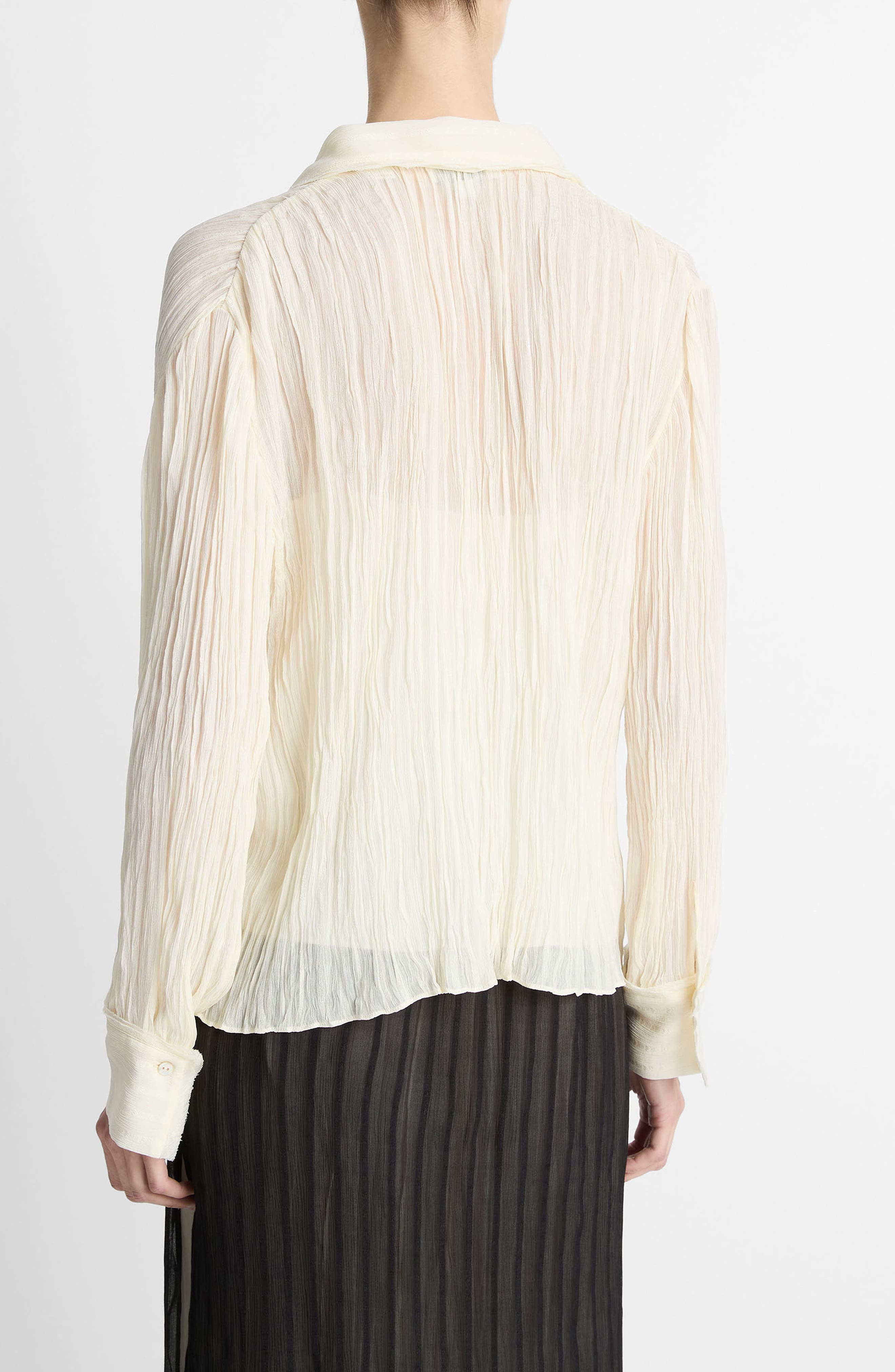 Vince Crushed Stripe Shirt in Off White at Nordstrom - 2