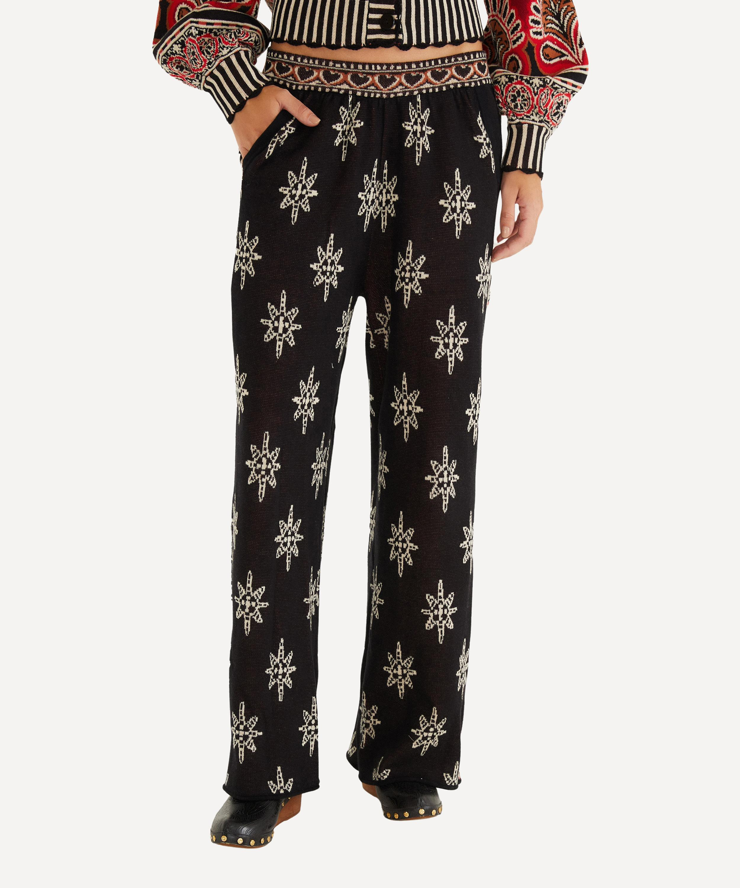 Black Ainika Love Coconut Groove Knit Trousers - 3