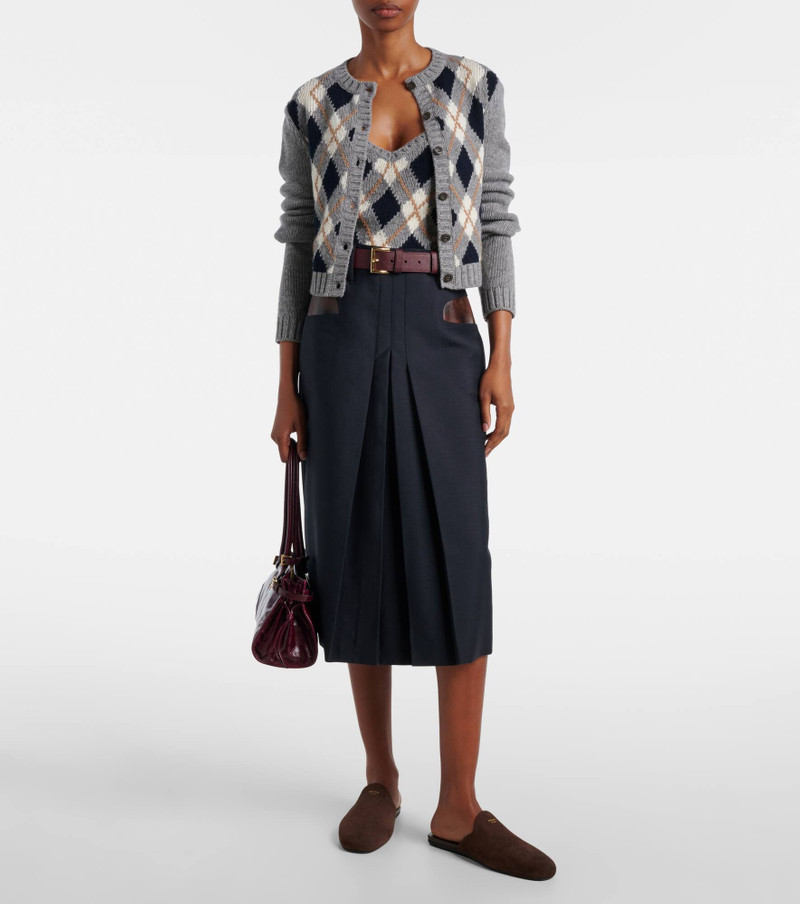 Prada Checked cashmere cardigan outlook