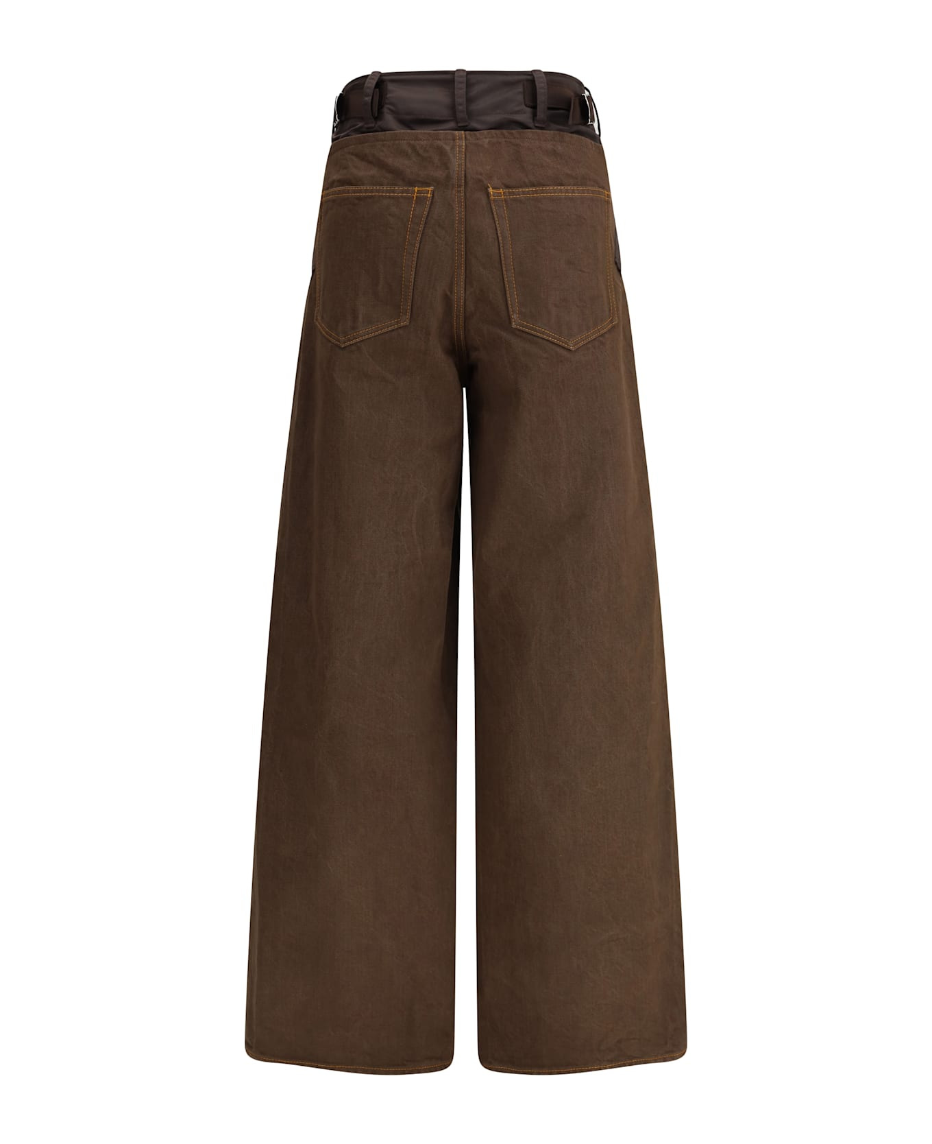 Nylon And Denim Jeans - 2