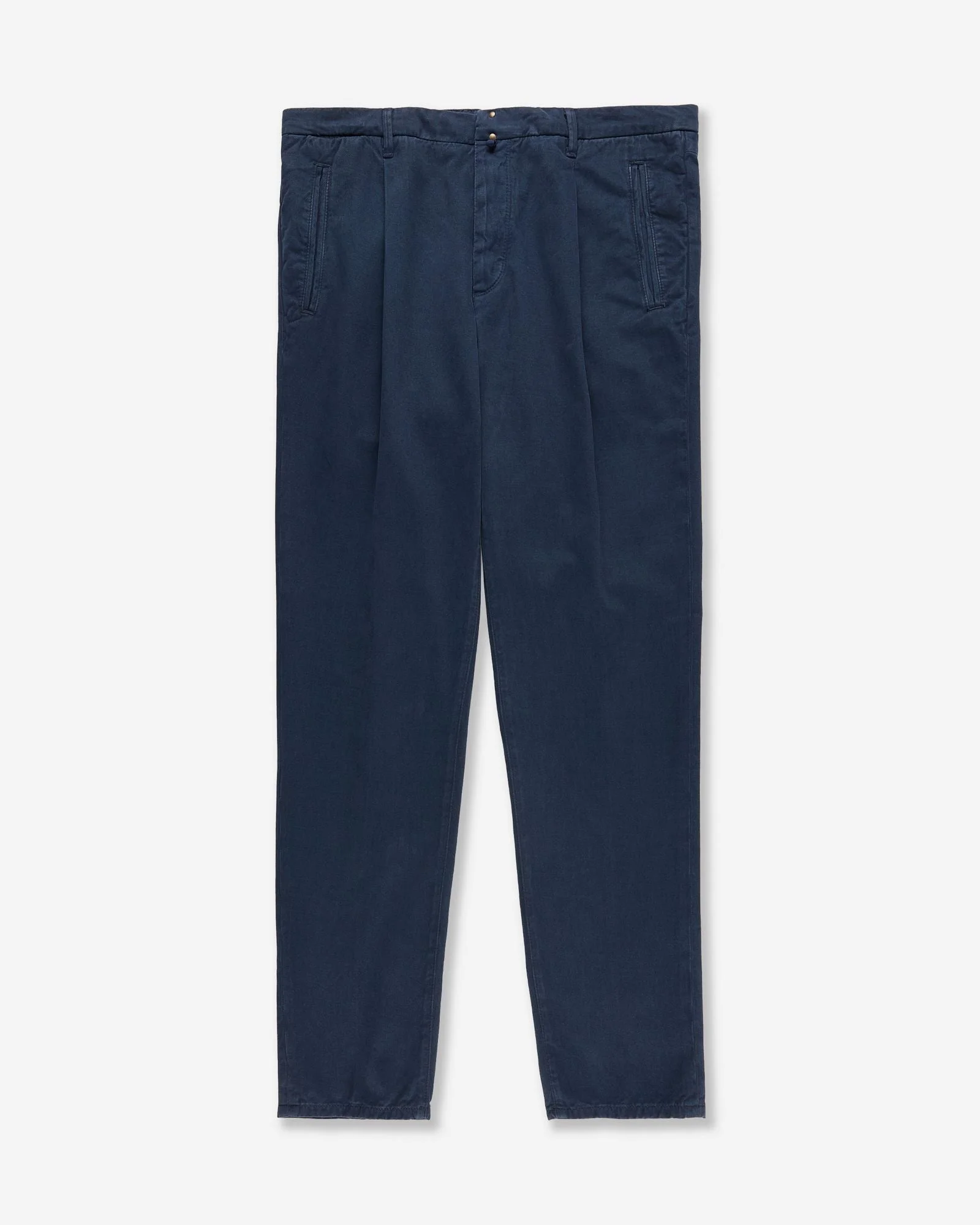 Tapered-fit cotton and cashmere trousers - 1