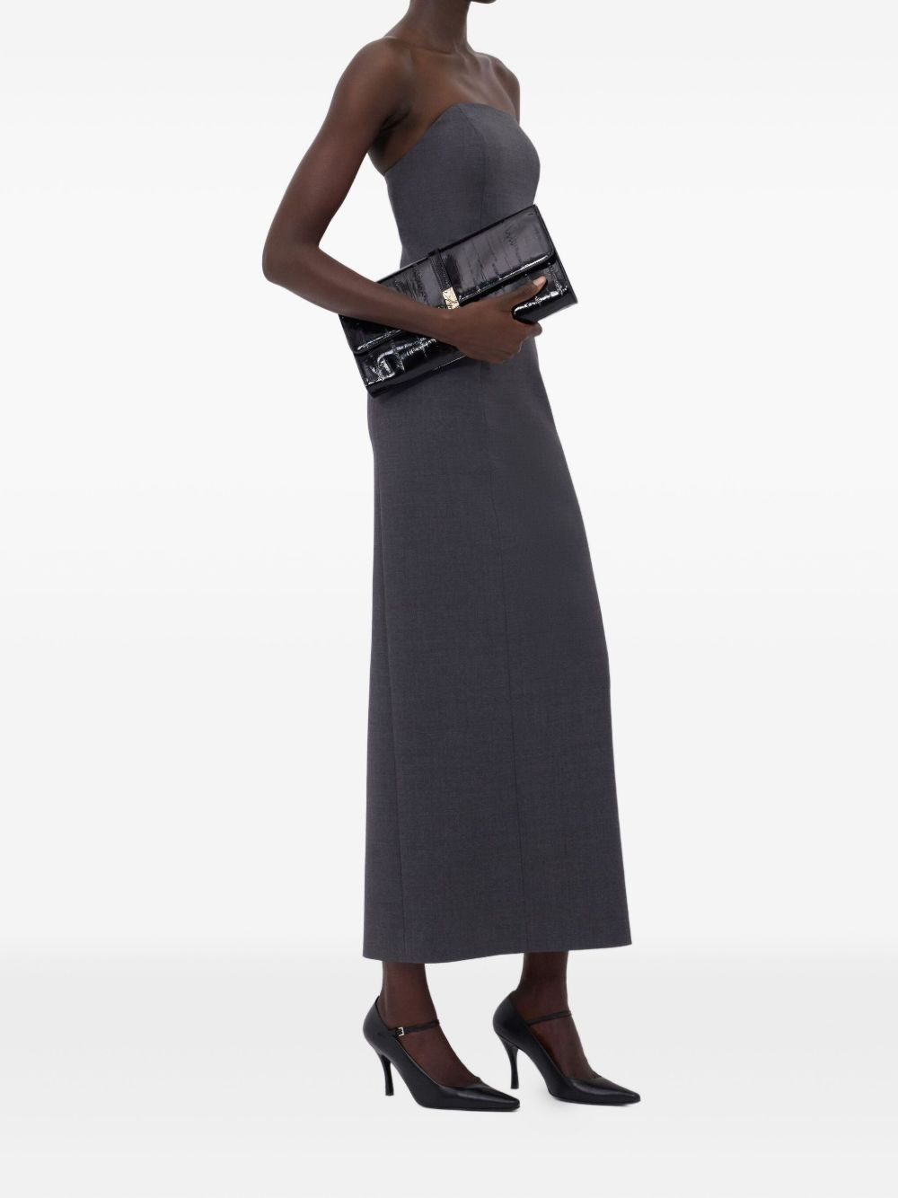 SHILO strapless bustier midi dress - 3