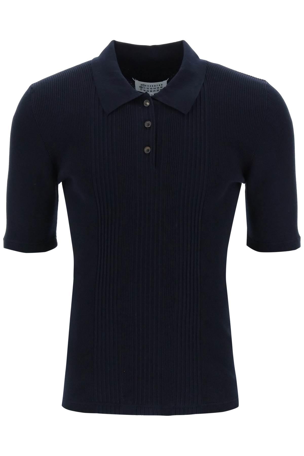 RIBBED STRETCH POLO SHIRT - 1