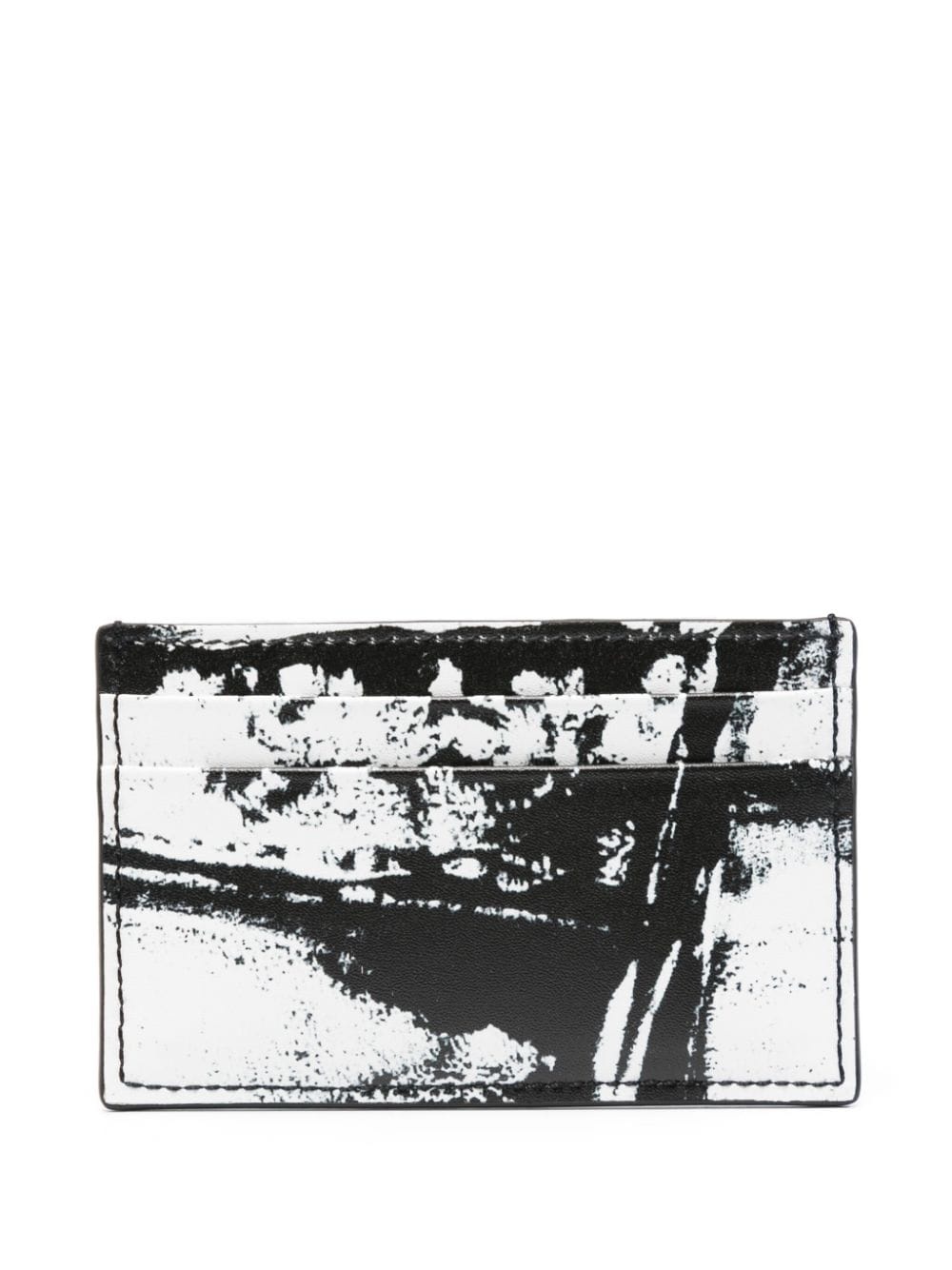 Graffiti-print leather cardholder - 2