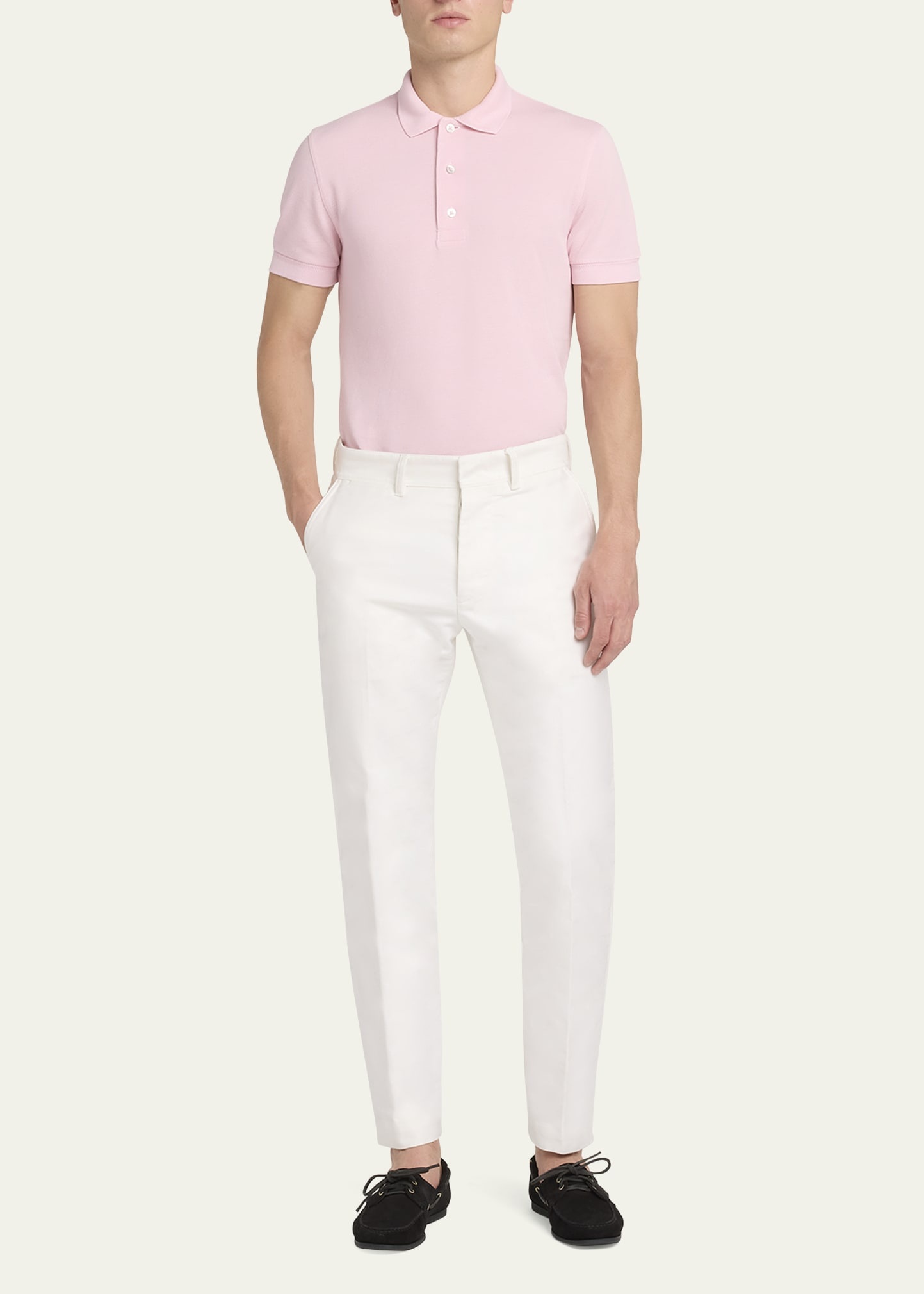 Men's Brushed Cotton-Satin Chino Pants - 2