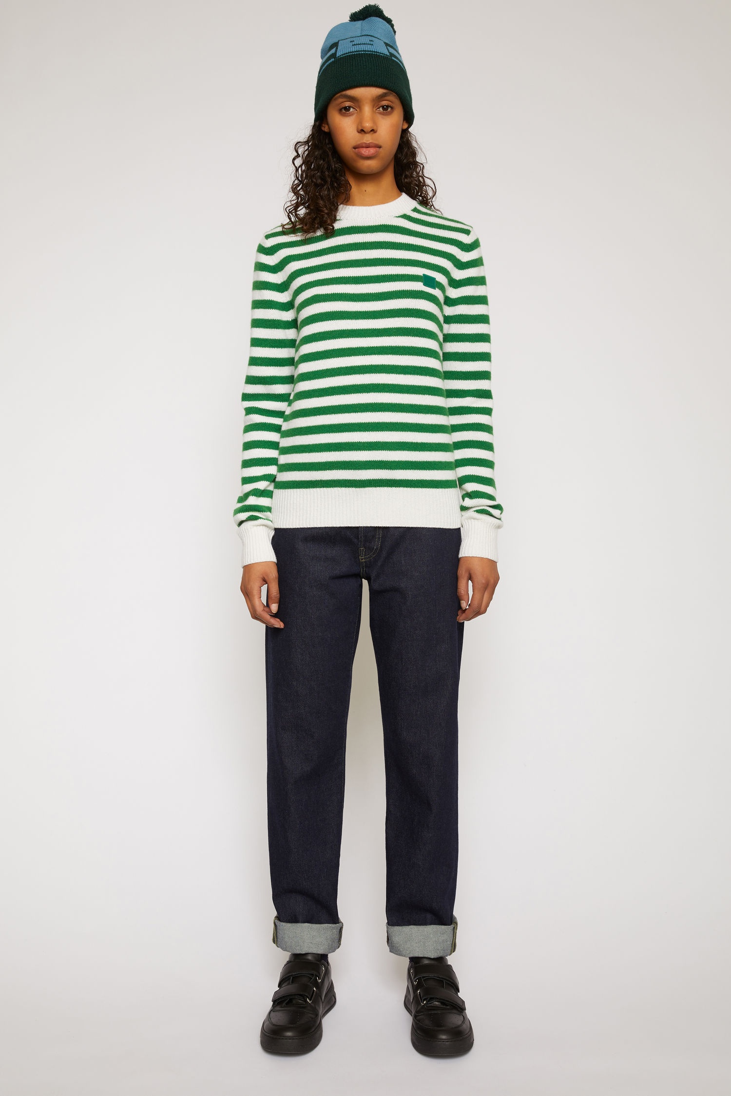 Breton stripe sweater green/white - 2