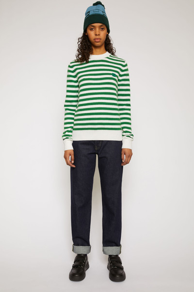 Acne Studios Breton stripe sweater green/white outlook