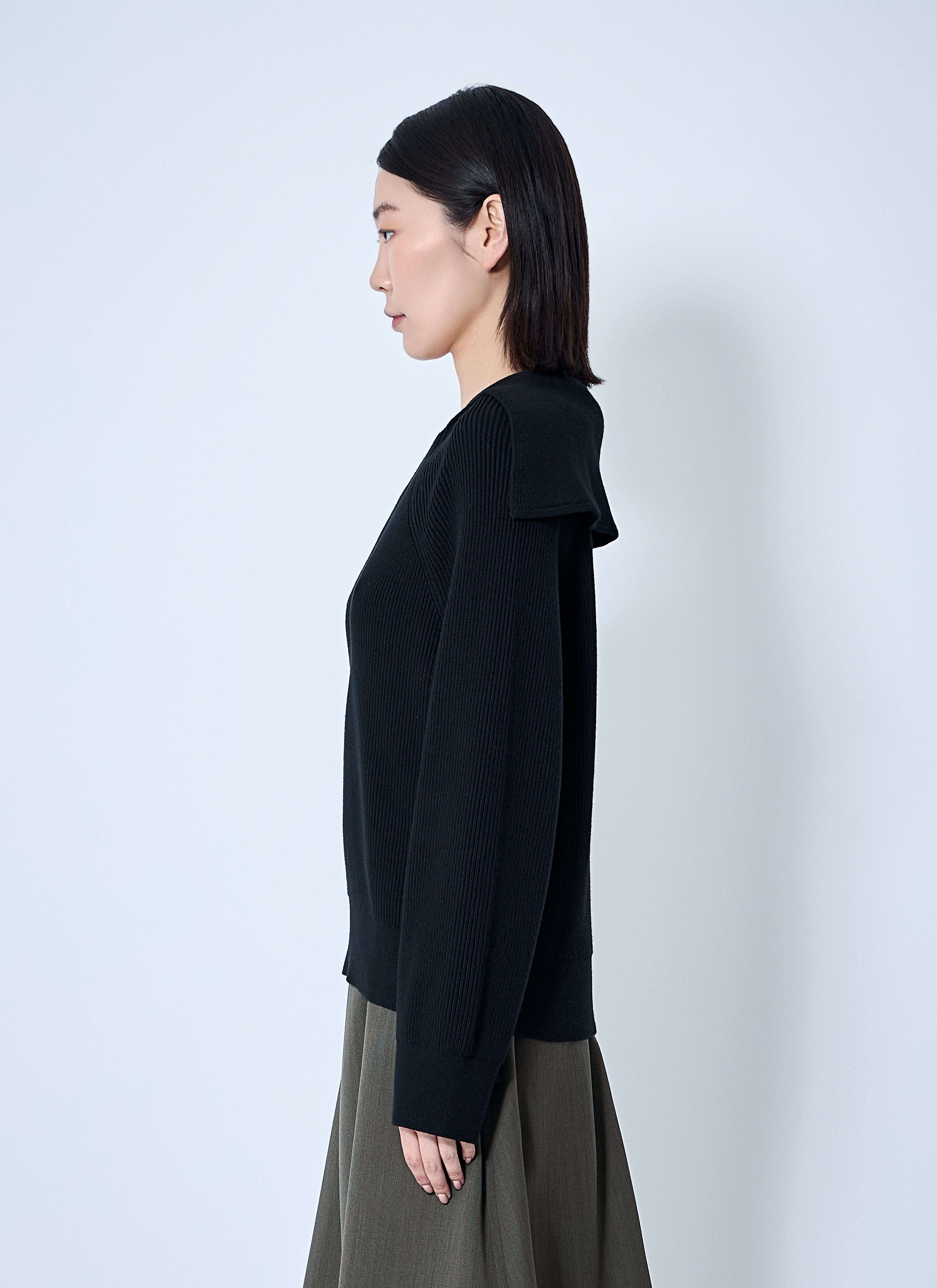 Ribbed Cotton Sweater - 3