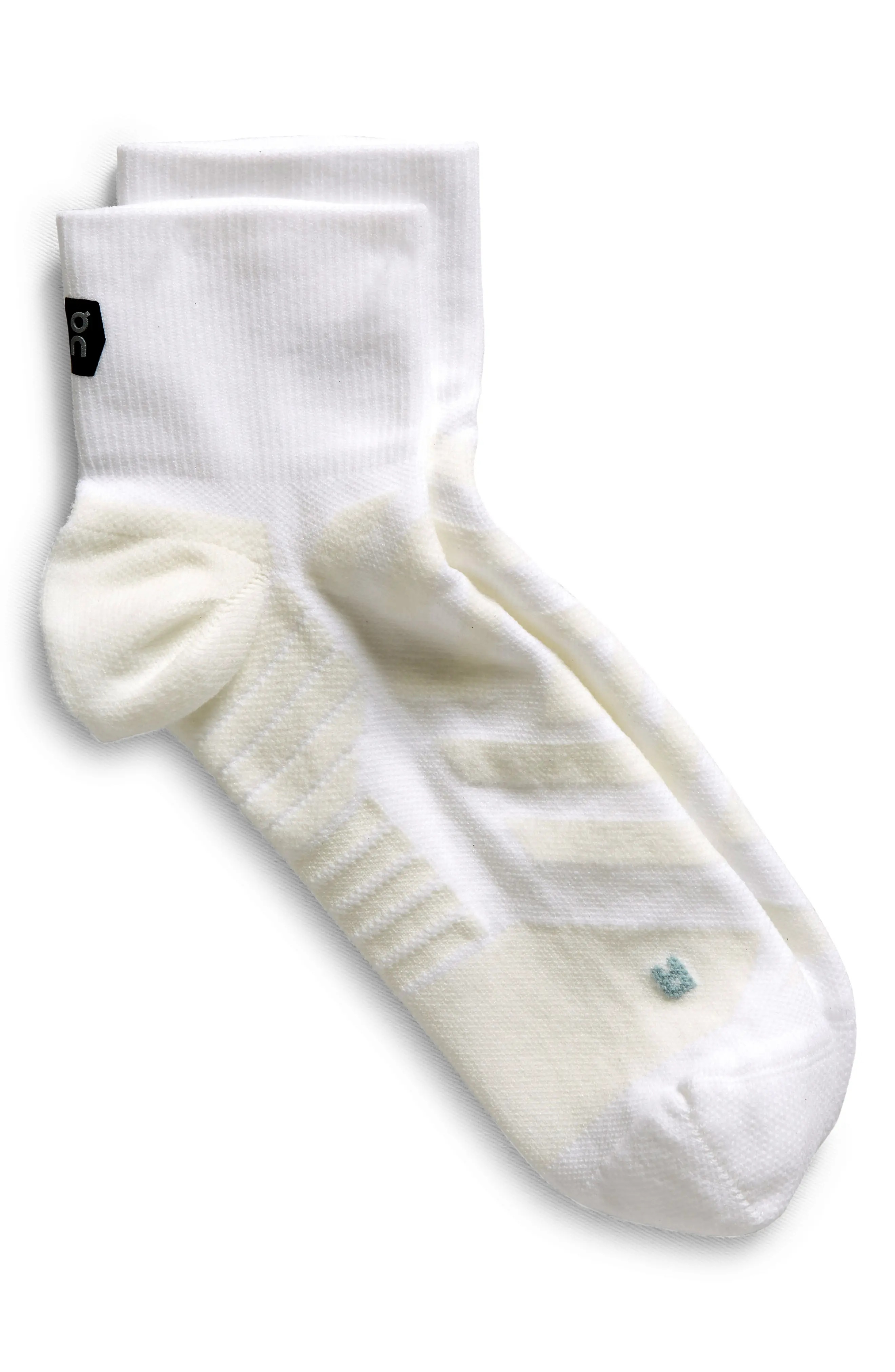 Performance Quarter Crew Socks in White/Ivory - 1