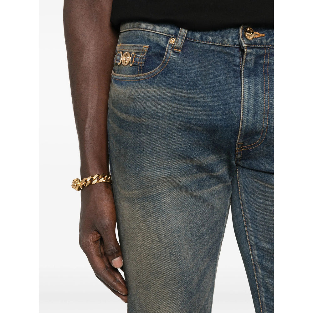 Versace Blue Denim - Slim-Fit Jeans Men - 5