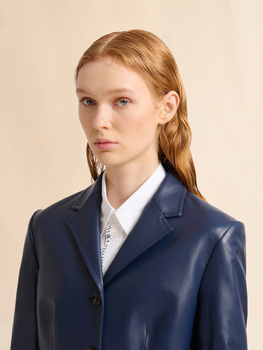 BLUE NAPPA JACKET - 4