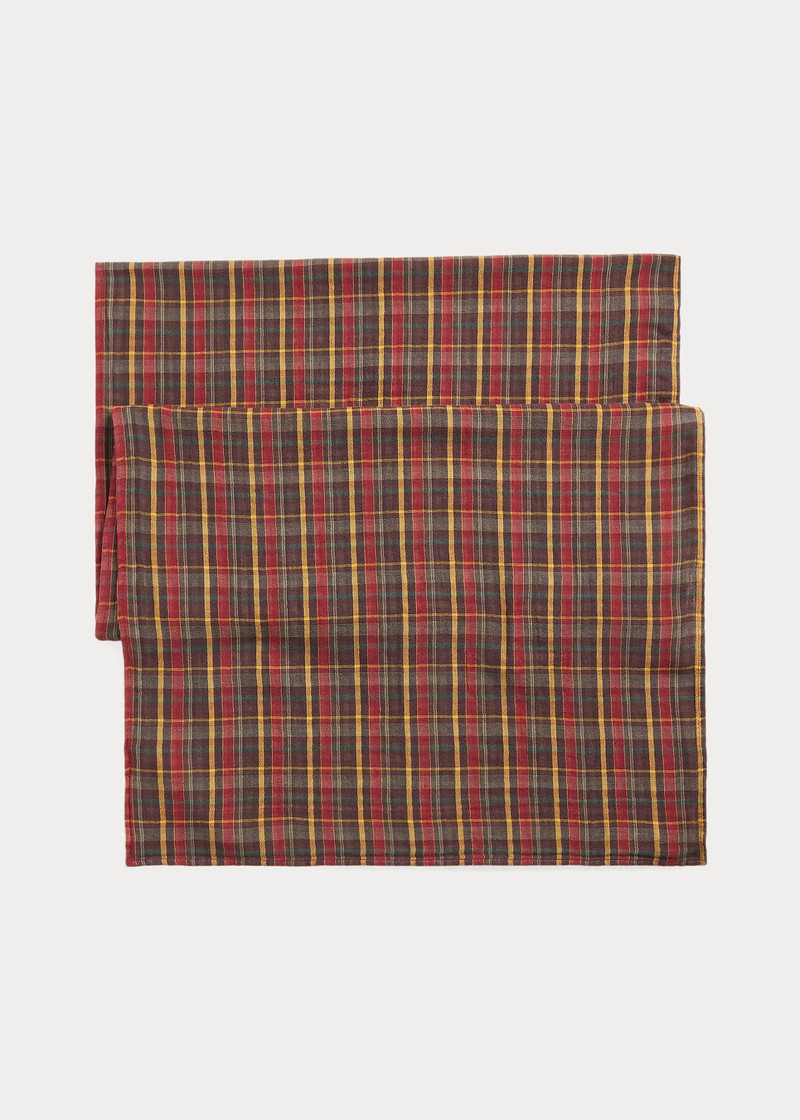 Plaid Double-Faced Cotton Scarf 1