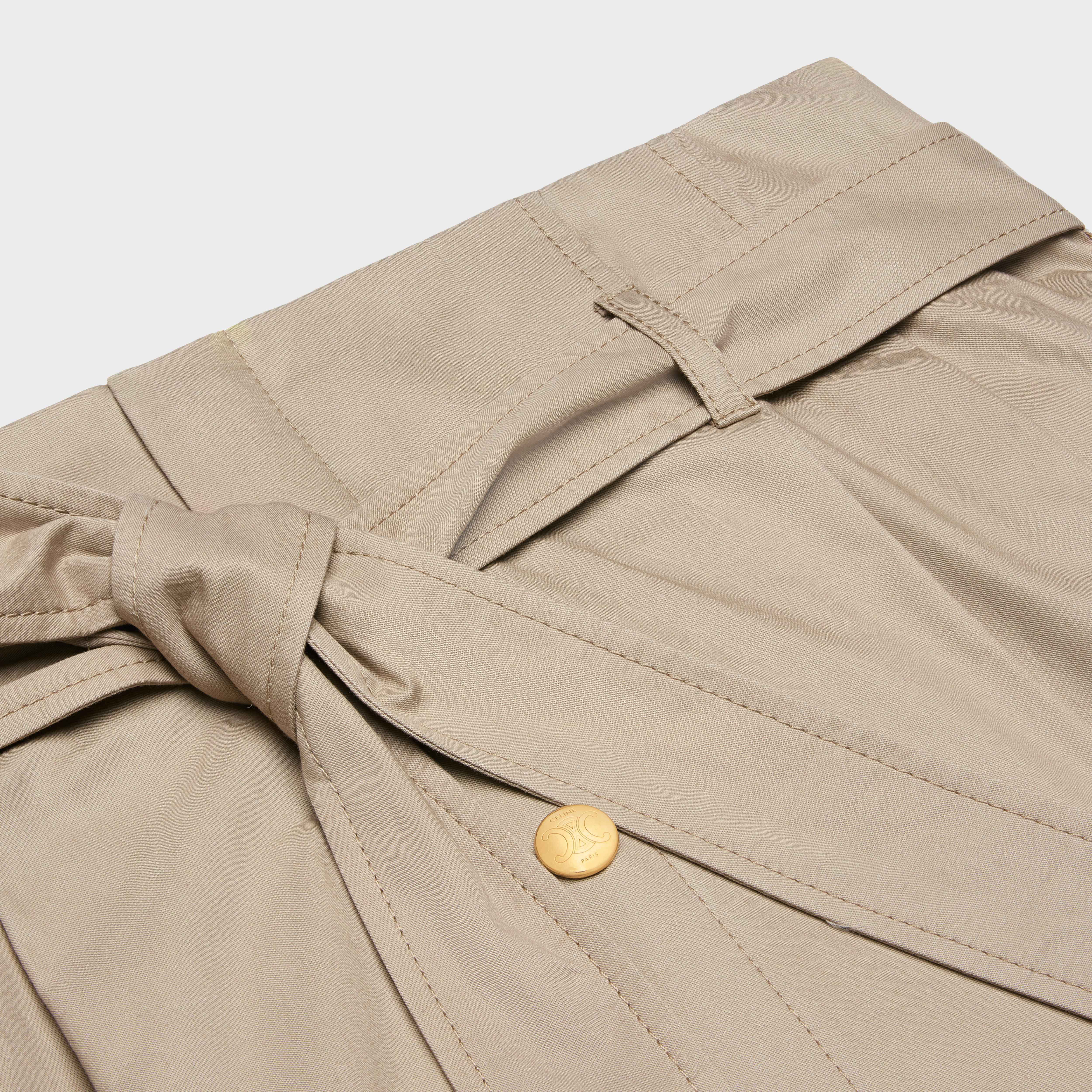 HIGH-WAISTED SKIRT IN LIGHTWEIGHT GABARDINE - 3