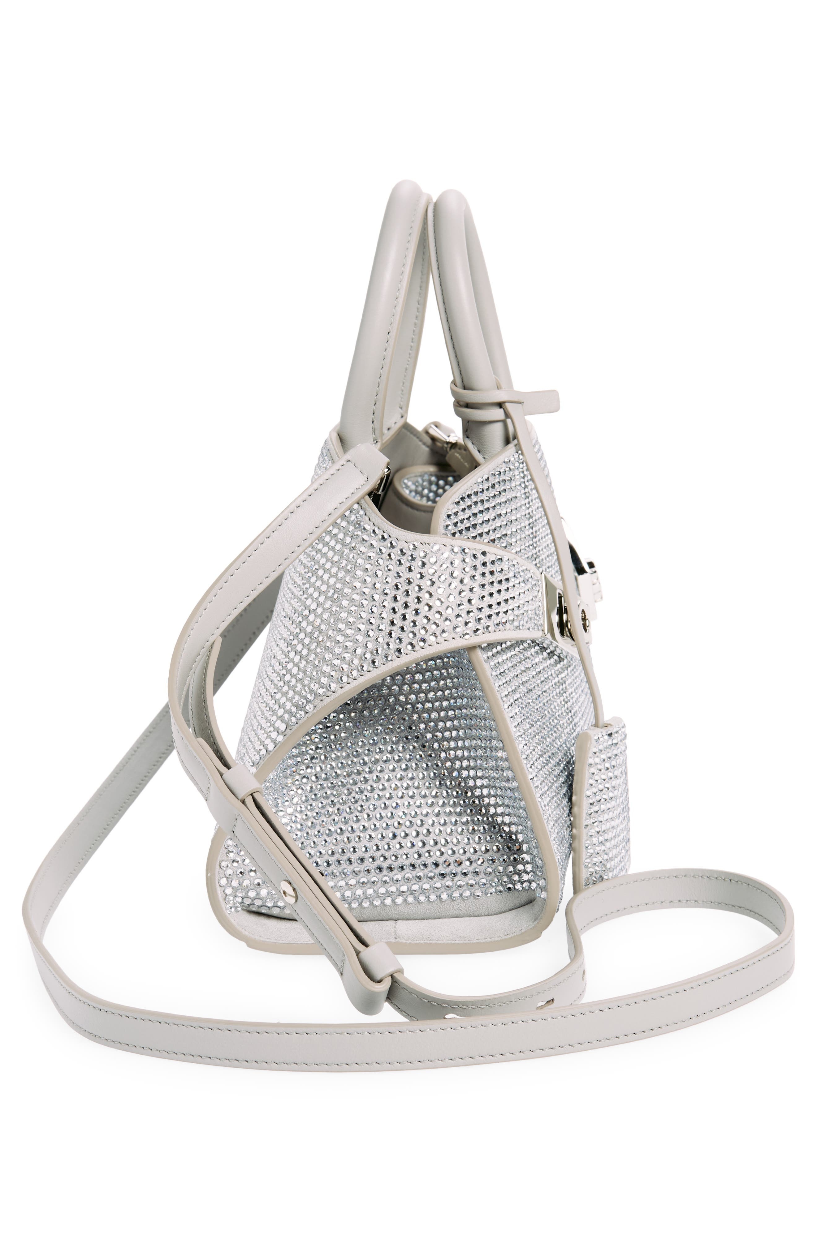 Mini Strass Crystal Top Handle Bag - 6