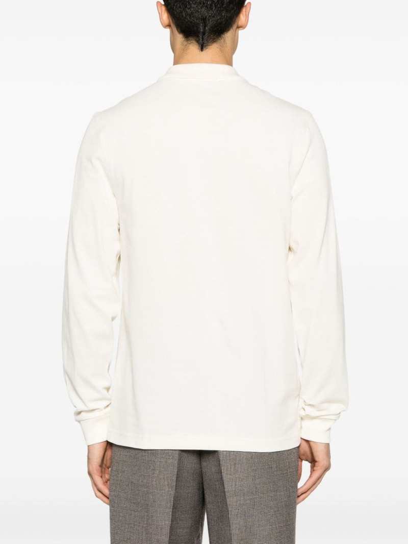 logo-embroidered cotton polo shirt 4