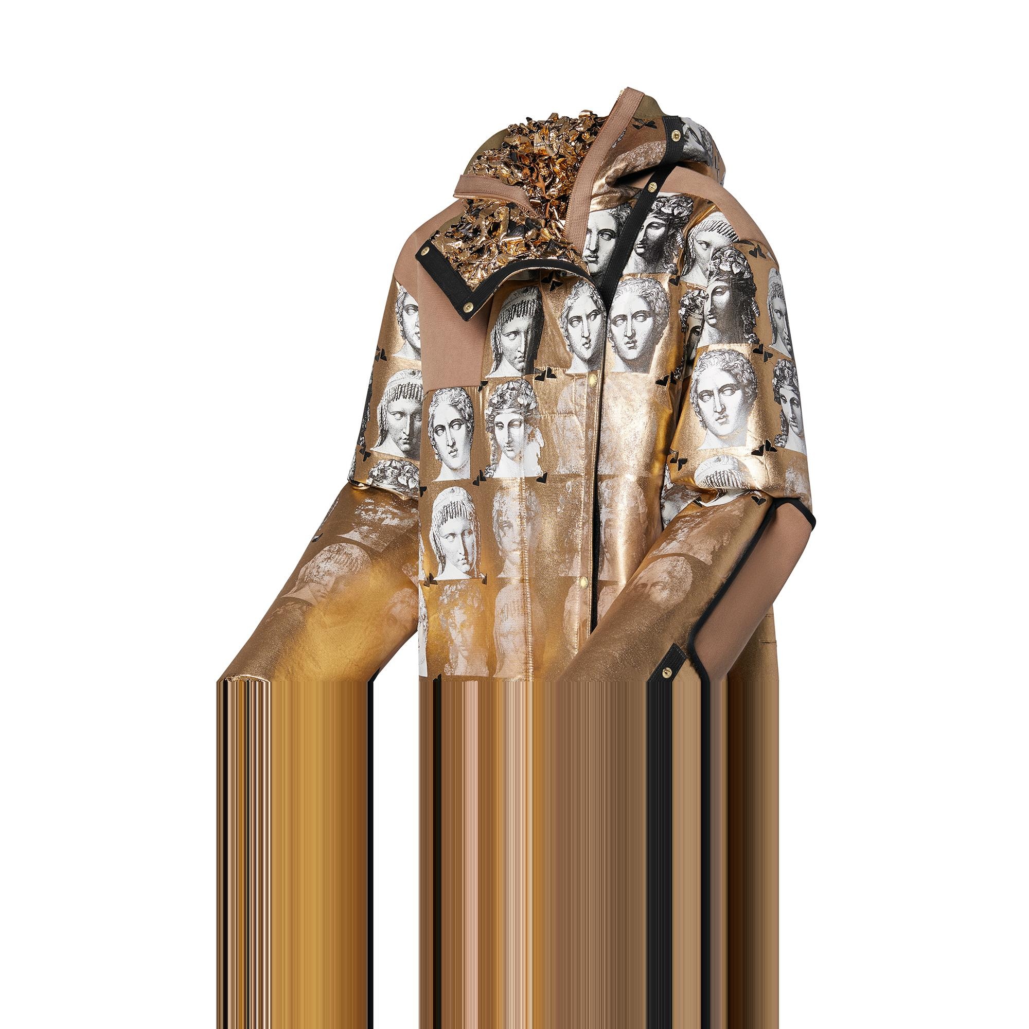 Metallic Sculptural Lining Bust Parka - 2