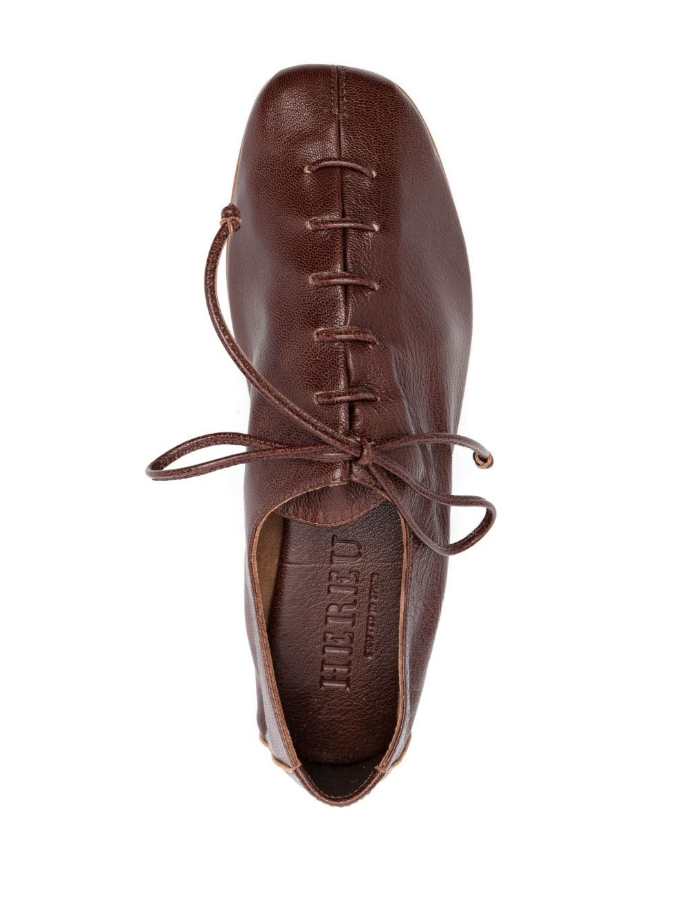 Plegada leather lace-up shoes - 4