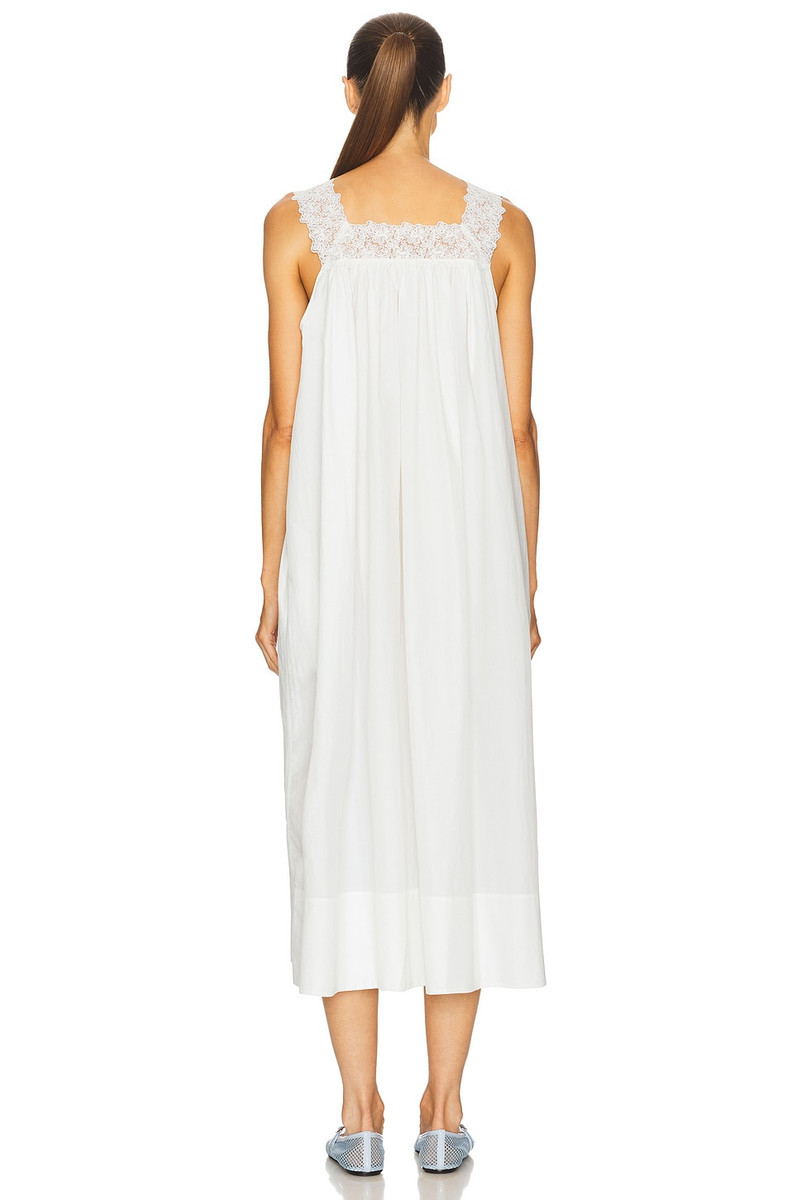 HELSA Midi Dress With Lace in Tech Poplin outlook