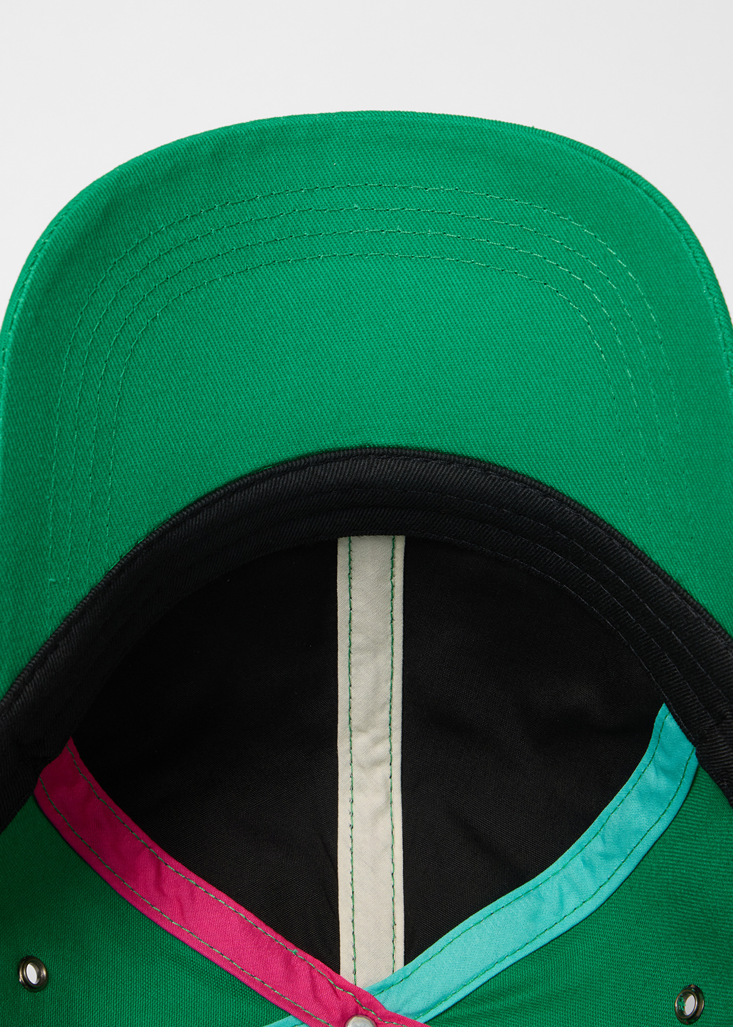 Green Cotton-Twill Quote Cap - 5