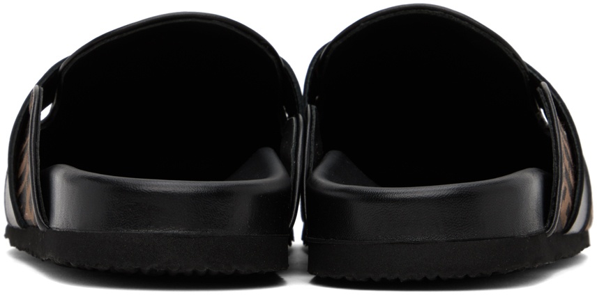Black & Brown Logo Slippers - 2