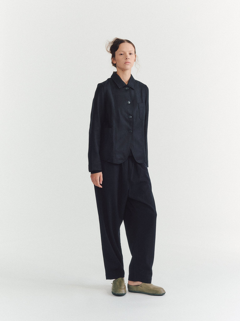 INES JACKET - FLANEL - NAVY 1