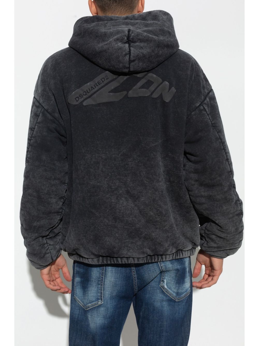 Icon-embossed hoodie - 4