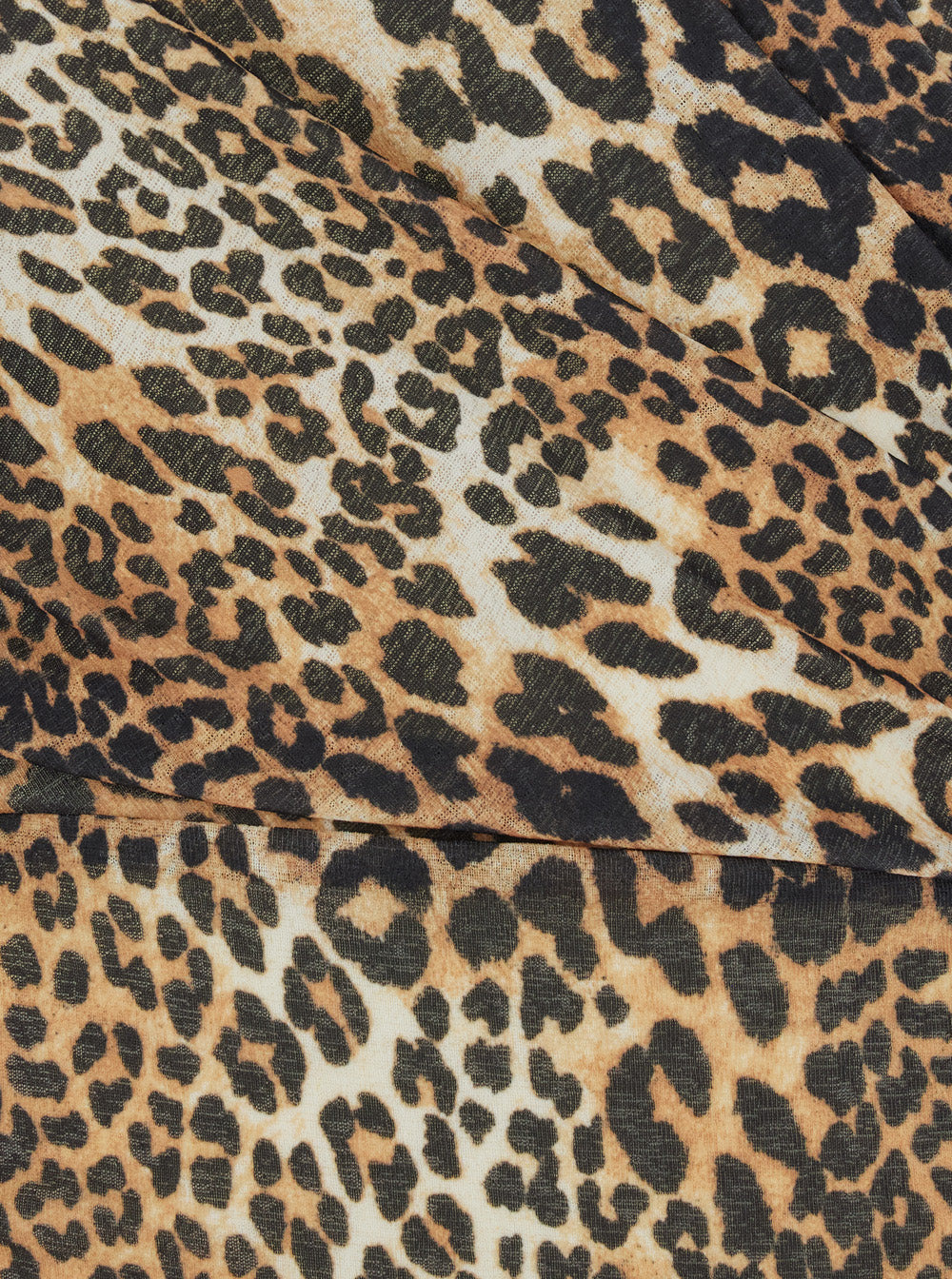 Ganni Women Brown Long Dress With All-Over Leopard Print And Asymmetric Hem In Tech Fabric Woman - 3