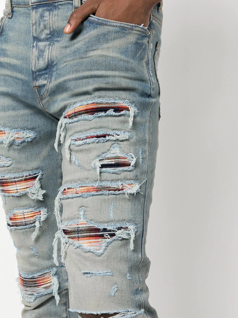 distressed skinny jeans - 5