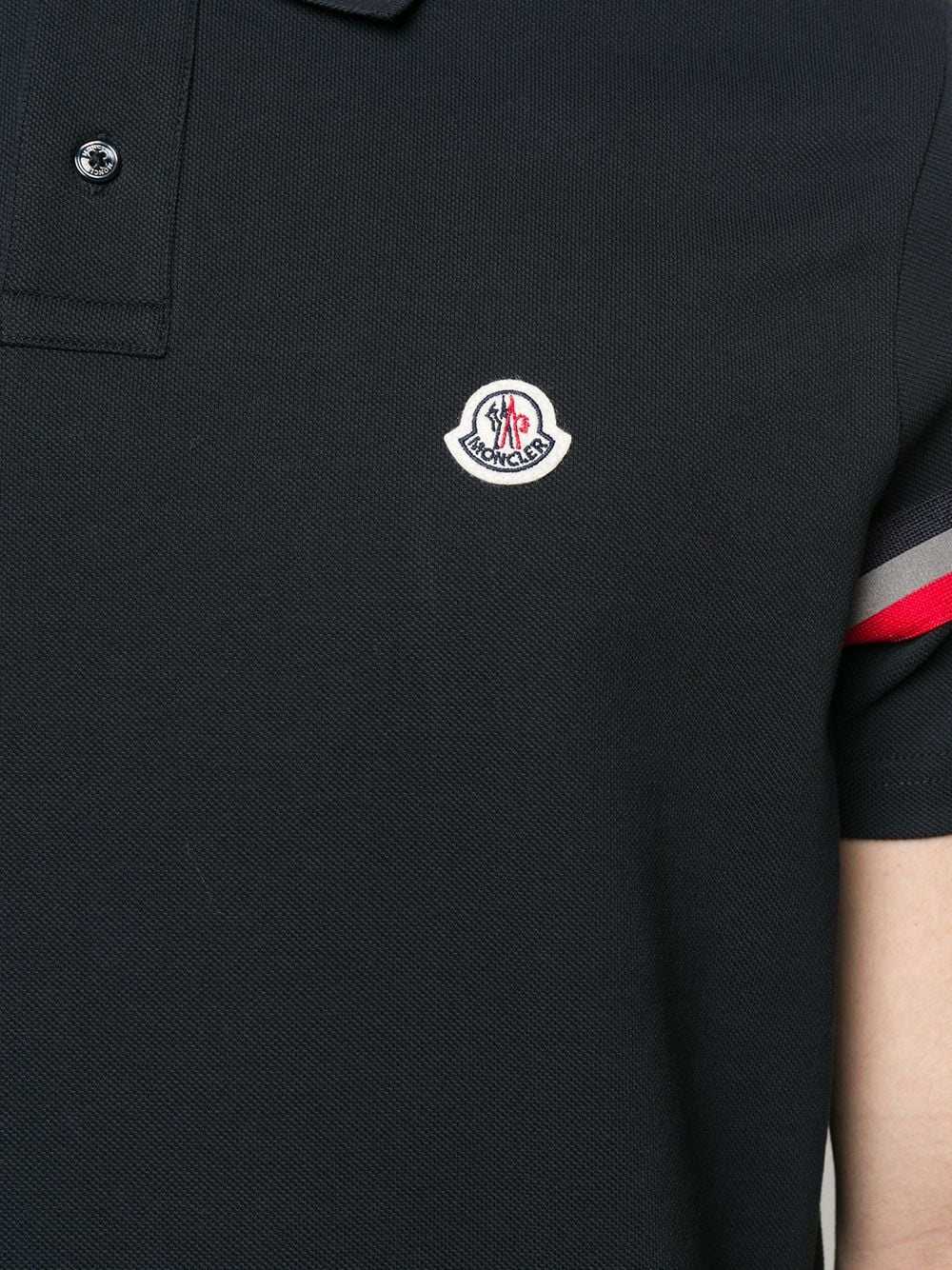 logo-patch armband polo shirt - 5