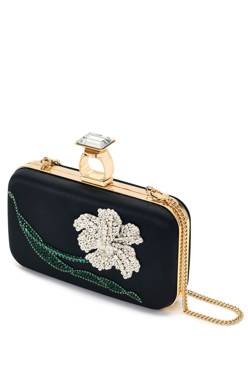 SACHIN & BABI EMBROIDERED ON THE ROCKS CLUTCH - BLACK outlook