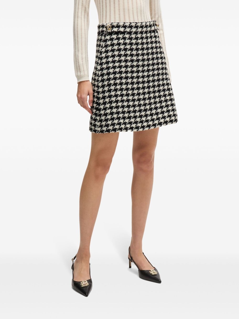 check-pattern mini skirt - 3