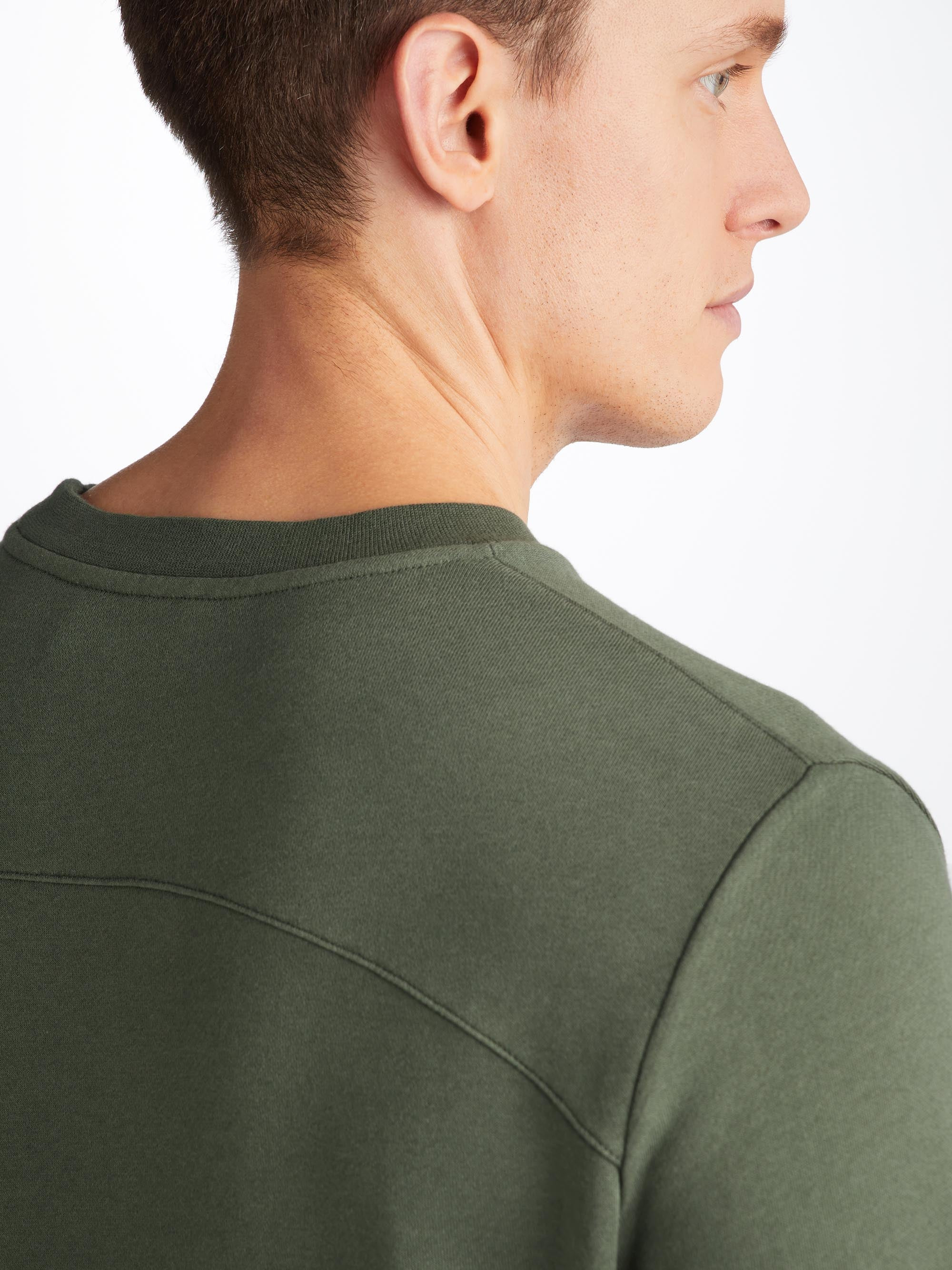 Men's Sweatshirt Quinn Cotton Modal Soft Green - 5