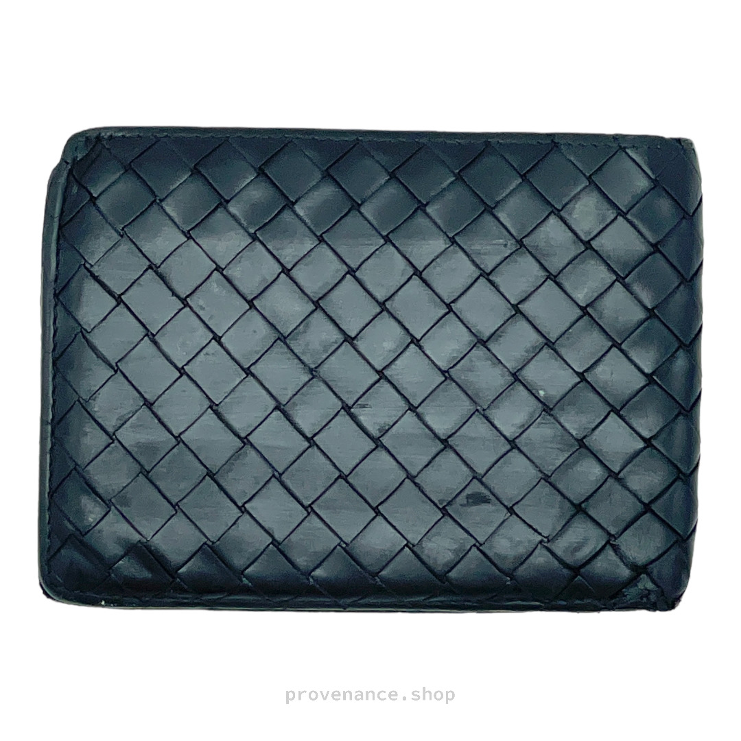 Bottega Veneta Bifold Wallet - Black Intrecciato Leather - 2