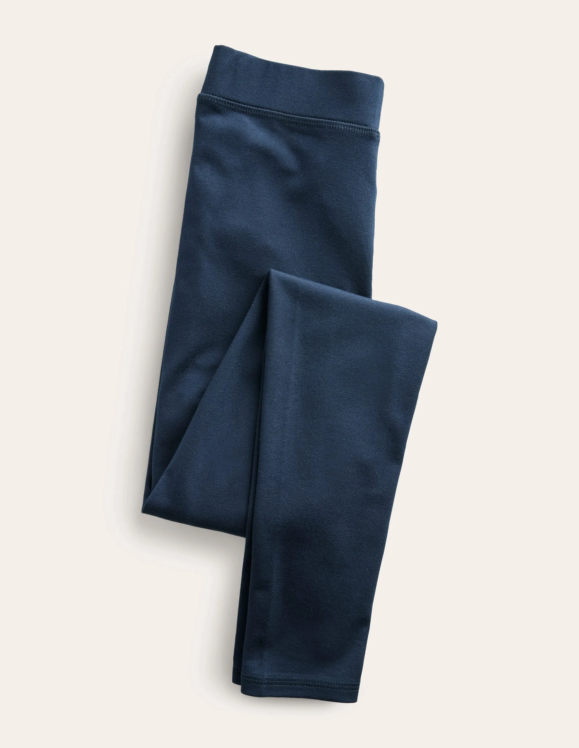 High Rise Jersey Leggings-Navy - 1