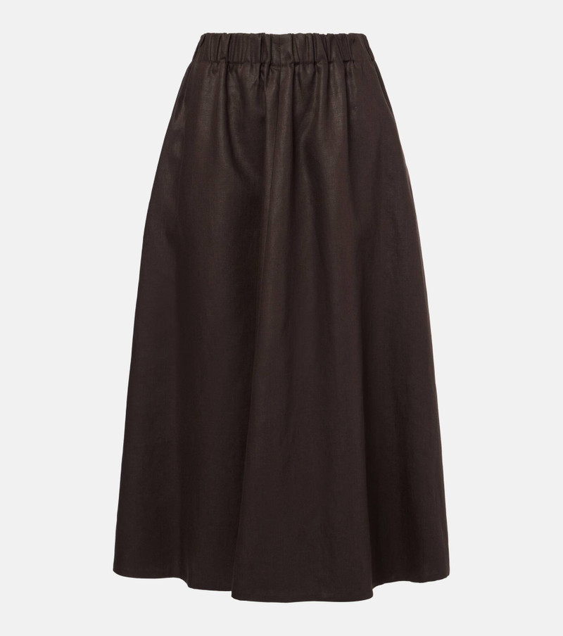 Linen midi skirt - 1